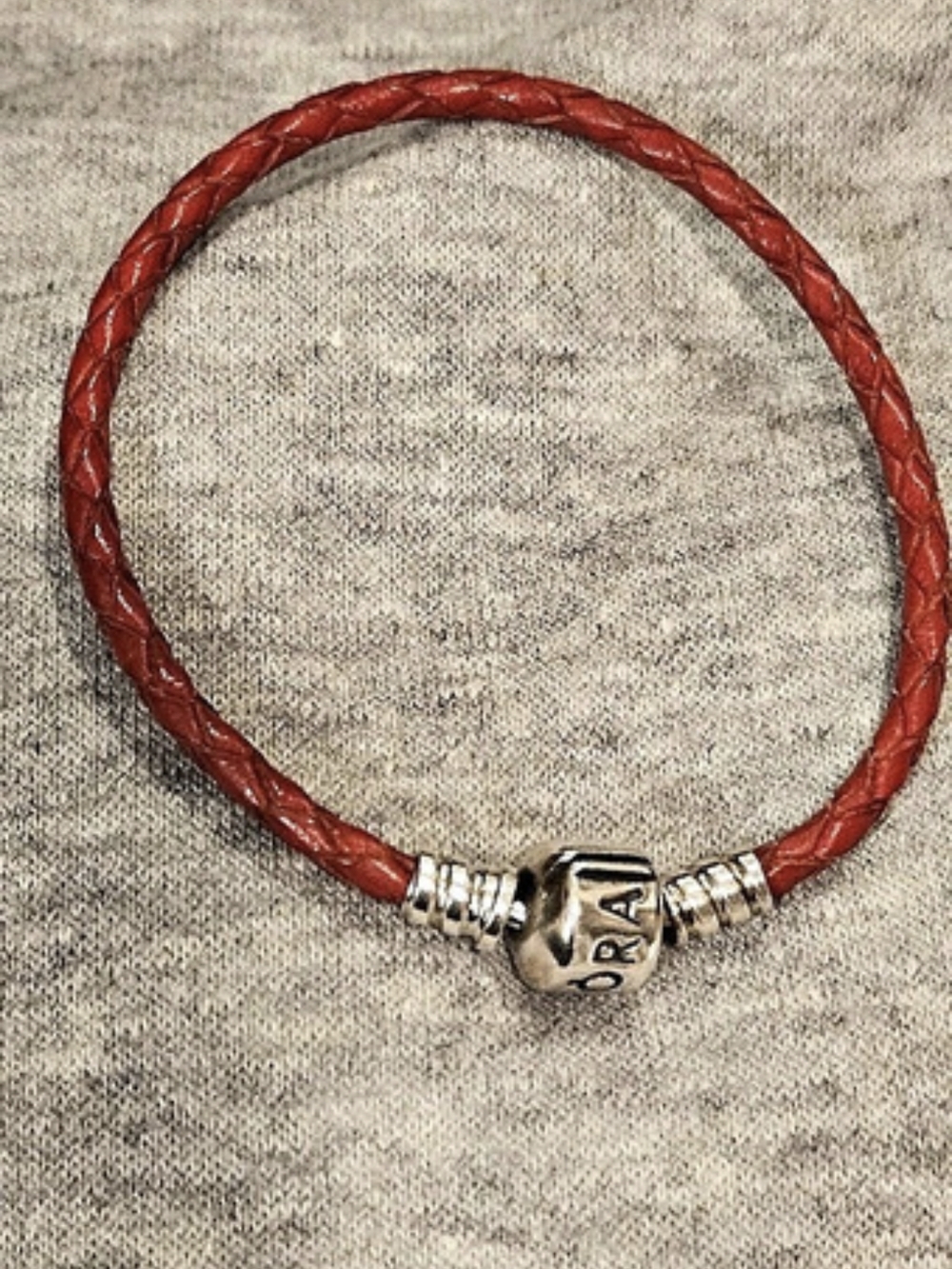 Pandora Moments Red Braided Leather Bracelet